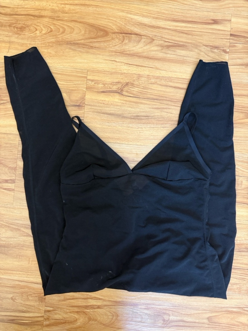 SKIMS Black Scoop Neck Bodysuit